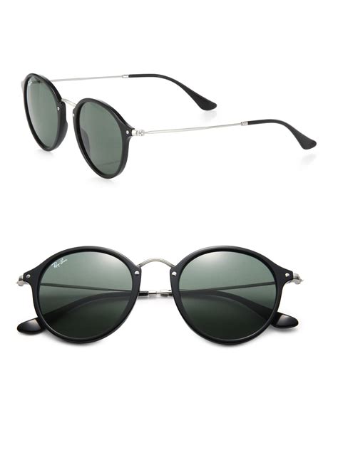 ray ban black sunglasses round